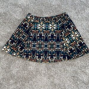 Lily Rose Fun Vibrant Geometric Patterned Skirt XL